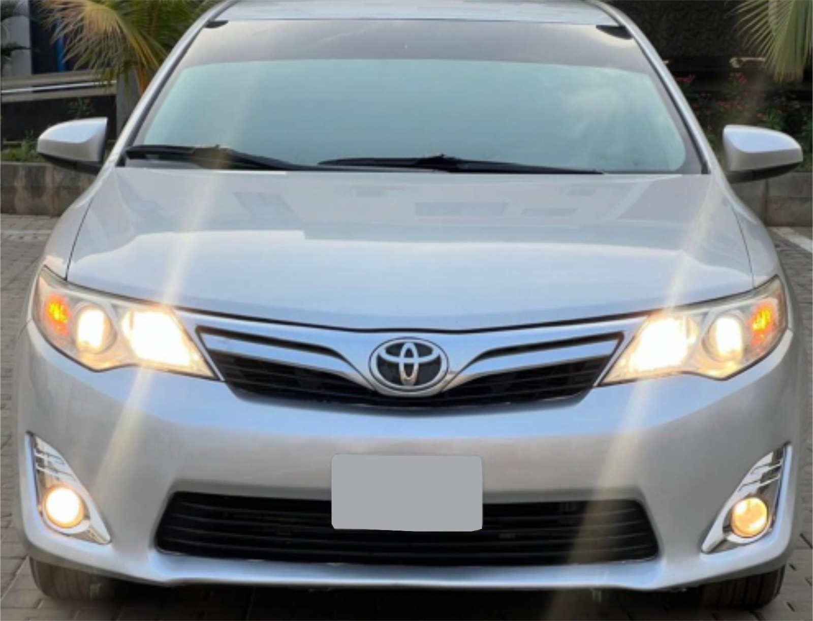 Toyota Camry silver, front view